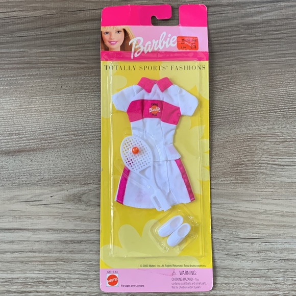 Barbie Doll Pink Tennis Outfit Totally Sports Fashions Mattel New Vintage 2000 - Picture 5 of 5